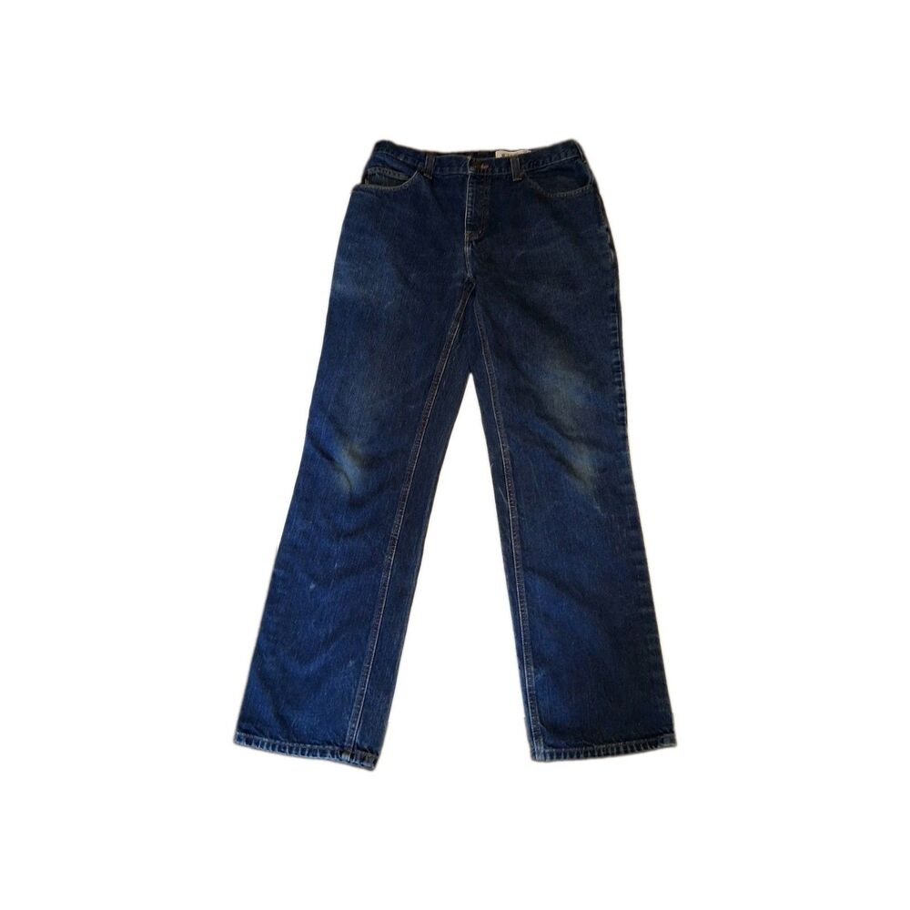 Carhartt FR Flame Resistant Work Jeans Mens 34x34 Blue Denim Straight Leg 280-83